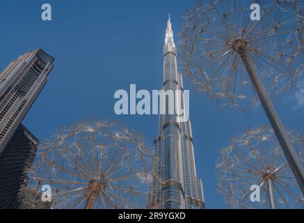 20 March 2023, Dubai, UAE: Burj Khalifa known as the Burj Dubai prior to its inauguration in 2010 is skyscraper in Dubai, United Arab Emirates. It is Stock Photo