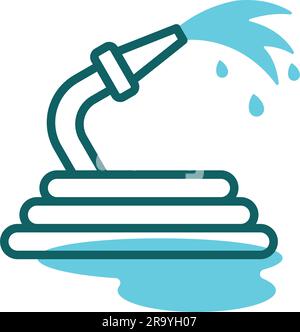 Isolated colored water hose gardening icon Vector Stock Vector