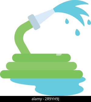 Isolated colored water hose gardening icon Vector Stock Vector