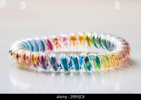 Rubber rings,Hair bands Stock Photo