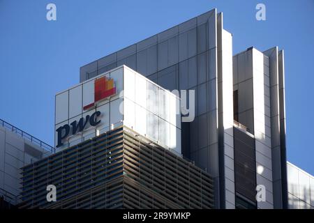 Signage appears on the Australian head office building of ...