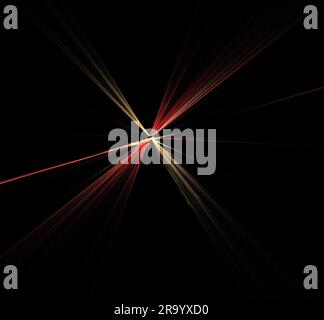 Fractal Illustration of Abstract Combustion on Black Background Stock Photo