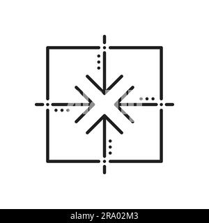 Scaling resize icon trendy and modern reduce and zoom exchange symbol for logo, app, UI. Vector bigger and smaller size sign, navigation button Stock Vector