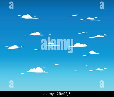 The sky in the clouds. The background of the sky in the clouds. Clouds flying across the sky. Aar of clouds for any design. illustration Stock Vector