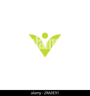 V Growth Logo. Letter V Icon Design Stock Vector