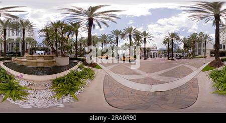 360 degree panoramic view of Miami Beach, FL, USA - June 29, 2023: 360 equirectangular spherical photo Loews Hotel South BEach