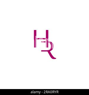 HR Letter Logo simple and suitable for all brand Stock Vector