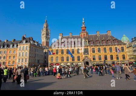 Old Stock Exchange, Grand, Place du General de Gaulle, Lille, Nord Pas de Calais, France Stock Photo