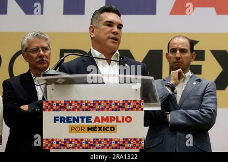 Non Exclusive: June 29, 2023, Mexico City, Mexico: The president of the Institutional Revolutionary Party, Alejandro Moreno, of the Broad Front for Me Stock Photo