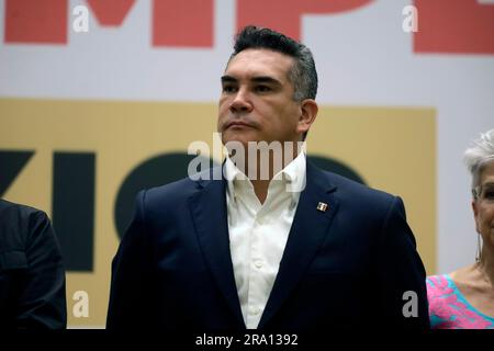 Non Exclusive: June 29, 2023, Mexico City, Mexico: The president of the Institutional Revolutionary Party, Alejandro Moreno, of the Broad Front for Me Stock Photo
