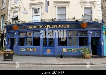 Pub 'Sun in Splendour', Portobello Road, Notting Hill, London, England, United Kingdom Stock Photo