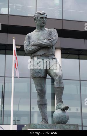 Bobby Moore Statue, Wembley Stadium, Wembley, Brent, London, England, Football Stadium Stock Photo