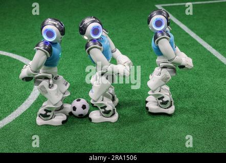 Leipzig Germany 28th June 2023 Nao Robots Play Soccer During A leipzig-germany-28th-june-2023-nao-robots-play-soccer-during-a