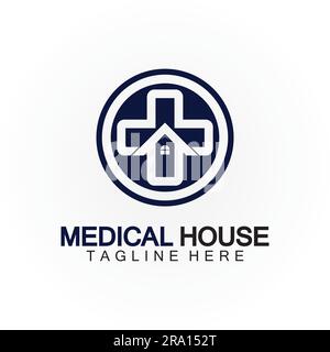 Medical house healthcare logo vector design template Stock Vector