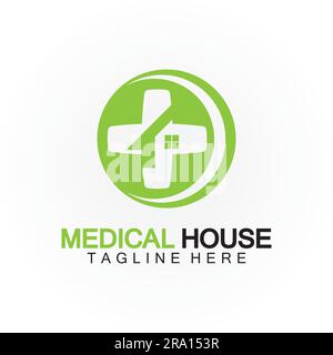 Medical house healthcare logo vector design template Stock Vector