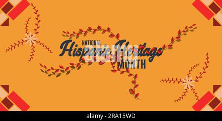 National Hispanic Heritage Month in September and October American culture. Celebration concept. Poster vector design. Stock Vector