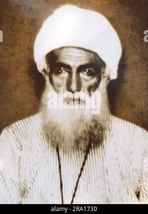 Diyarbakir, Turkey, 29/06/2023, A poster of the Kurdish leader Sheikh Said, who was executed in 1925 in the city of Diyarbakir, seen during the memorial ceremony. Kurdish leader Sheikh Said and 46 of his friends were commemorated on the 98th anniversary of their execution, at the place where they were executed in Diyarbakir. Kasim Firat, President of the Association and grandson of Sheikh Said, Saliha Aydeniz, Co-Chairman of the Democratic Regions Party (DBP), members of the Green Left Party (YSP) and Peoples' Democratic Party (HDP), representatives of the Diyarbakir Bar Association also atten Stock Photo