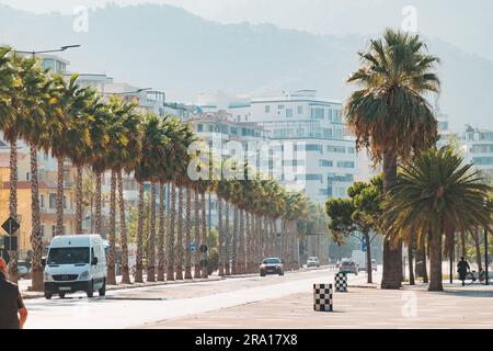 the coastal city of Vlorë, in southern Albania Stock Photo