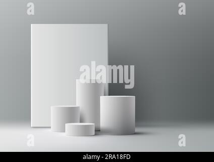 Product display with this clean and minimalistic design on a blue ...