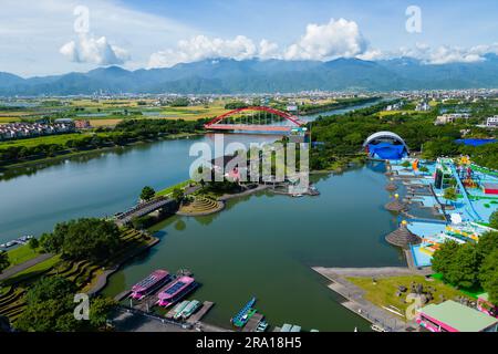 Dongshan River Water Park in Yilan, Taiwan Stock Photo