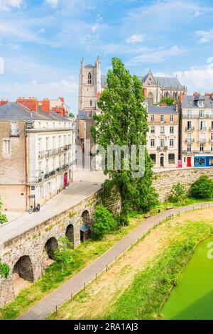 View of Nantes city in France Stock Photo