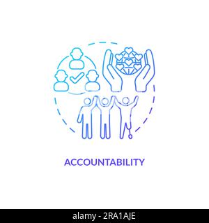 Accountability blue gradient concept icon Stock Vector