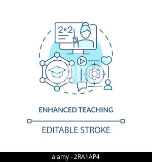 Enhanced teaching gradient concept editable icon Stock Vector