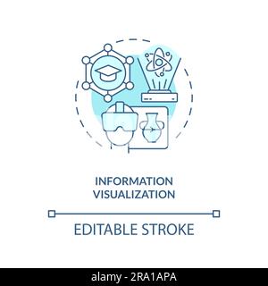 Information visualization gradient concept editable icon Stock Vector