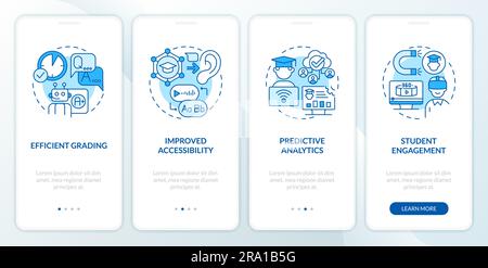 Artificial intelligence in education with linear concepts Stock Vector