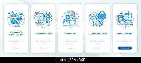 Walkthrough AI in education with linear concepts Stock Vector