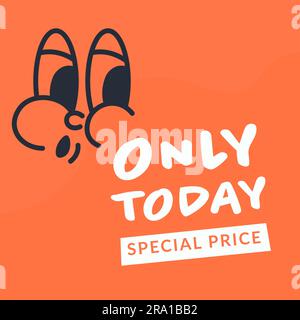 Only today, special price and offer for clients Stock Vector