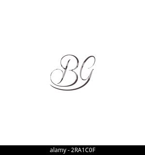 BG logo. Letter BG Luxury Logo Design Stock Vector