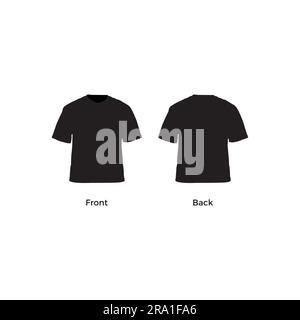 Tshirt Black Blank Vector. Tshirt Vector Illustration Stock Vector