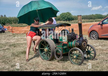 Steam Traction Engine, miniature scale sized model Stock Photo