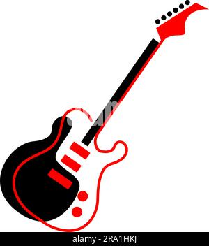 Guitar icon logo design illustration Stock Vector
