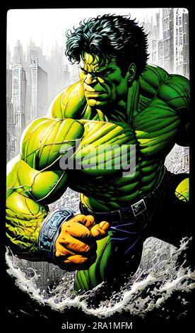 The Incredible Hulk Cartoon Art Stock Photo - Alamy