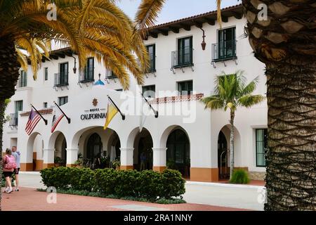 Entrance to the 5 star Hotel Californian 36 State Street Santa Barbara California USA Stock Photo