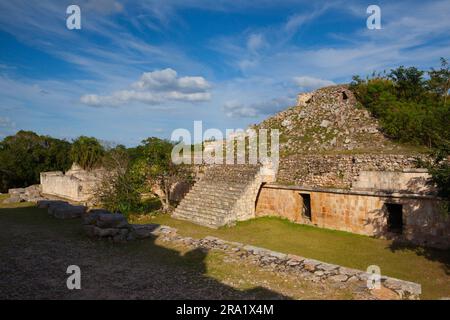 Majestic Mayan ruins in Kabah, Yucatan, Mexico. Stock Photo