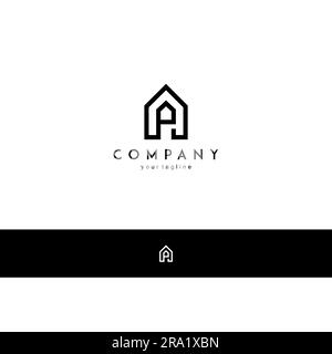 AP Home Logo. Real Estate Icon Stock Vector