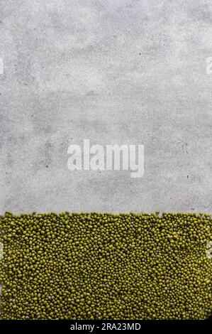 Beans mung bean, background or texture, top view, space Stock Photo