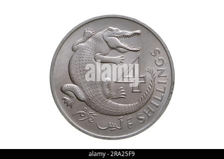 The Gambia 4 Shilling Coin 1966 Stock Photo