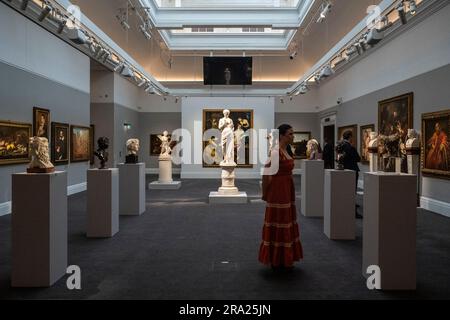London, UK.  30 June 2023. A general view of works at a preview of highlights Sotheby’s Old Masters & 19th Century Paintings Summer Sales.  Works will be auctioned at Sotheby’s New Bond Street galleries 5 to 7 July.   Credit: Stephen Chung / Alamy Live News Stock Photo