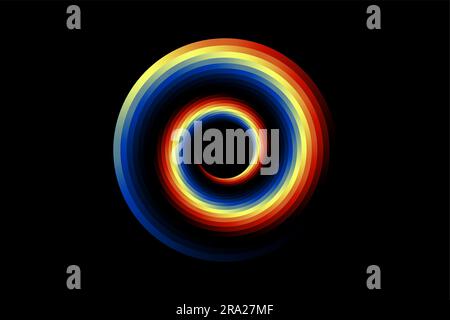 Colorful Gradient Spiral Vortex background. Vector illustration of multicolor swirl striped. Stock Vector