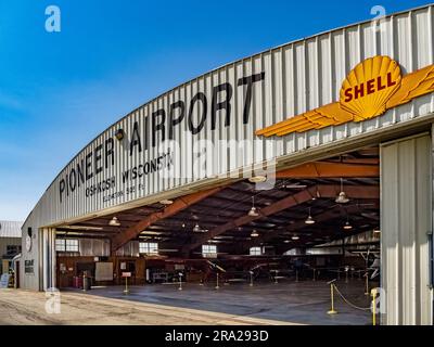 The Pioneer Airport at The EAA Aviation Museum or Experimental Aircraft Association Museum in Oshkosh Wisconsin USA Stock Photo