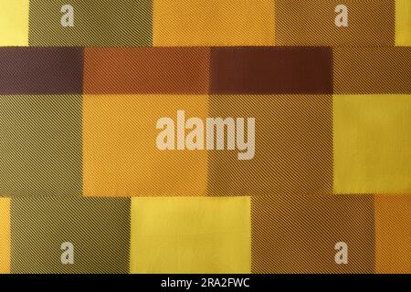 abstract of colorful patchwork fabrics pattern, handmade craft style product, full frame background or wallpaper backdrop design for cushion, carpet Stock Photo
