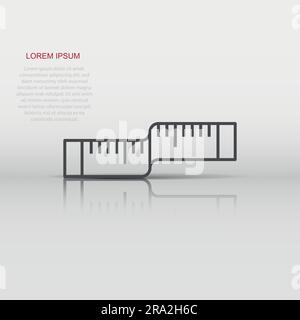 Measure tape icon in flat style. Ruler sign vector illustration on ...