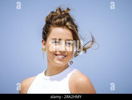 THE HAGUE - Princess Alexia on the Zuiderstrand during the traditional photo session of the royal family. ANP REMKO DE WAAL netherlands out - belgium out Stock Photo