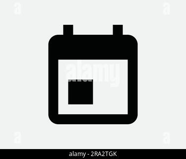 Calendar Date Icon Deadline Schedule Day Month Year Even Plan Planner Reminder Appointment Black White Graphic Clipart Artwork Symbol Sign Vector EPS Stock Vector