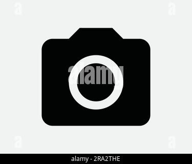 dslr camera icon, black vector sign with editable strokes, concept ...