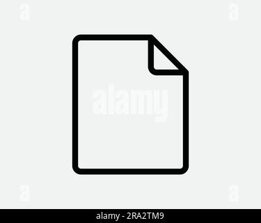 File Line Icon. Doc Document Page Paper Sheet Archive Form Text Word. Empty Blank Black White Graphic Clipart Artwork Outline Symbol Sign Vector EPS Stock Vector
